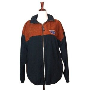 VTG Morro Bay California Fleece Jacket Size XL Unisex Mock Neck Zip Front USA